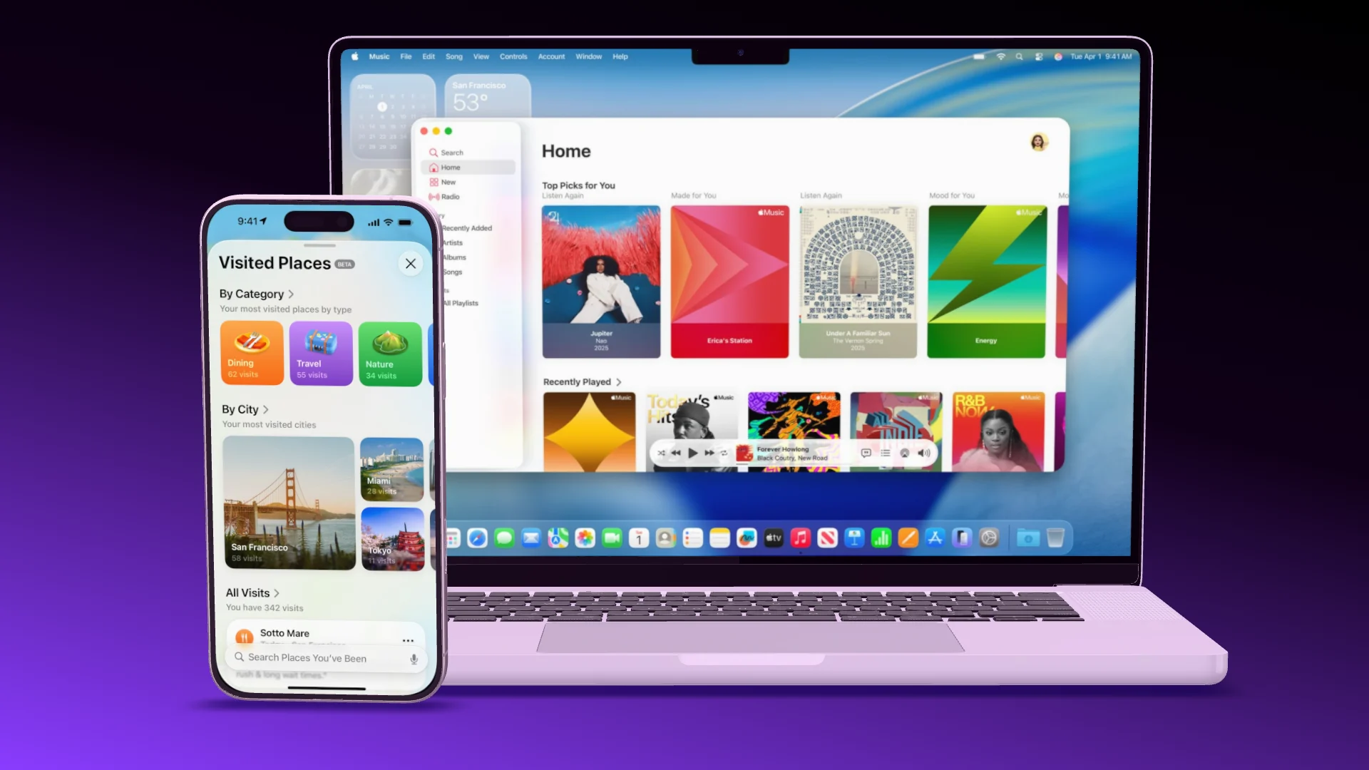 Mockup template with MacBook Pro 16" · iPhone 16 Pro Max