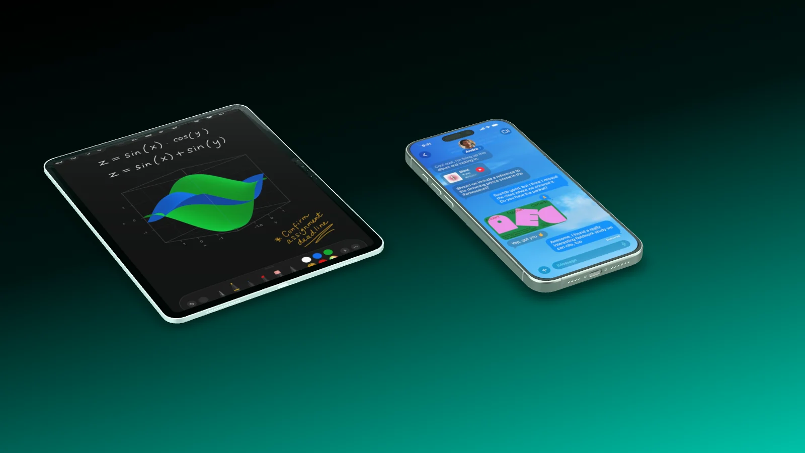 Mockup template with iPad Pro 13" · iPhone 16 Pro Max