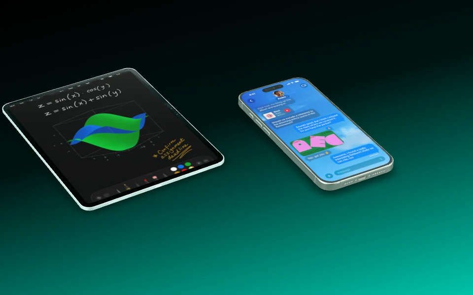 Mockup template with iPad Pro 13" · iPhone 16 Pro Max