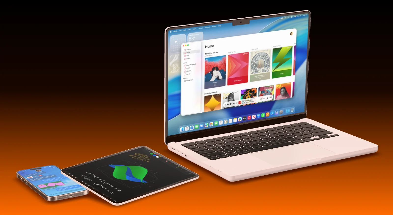 Mockup template with MacBook Pro 14" · iPad Pro 13" · iPhone 16 Pro Max