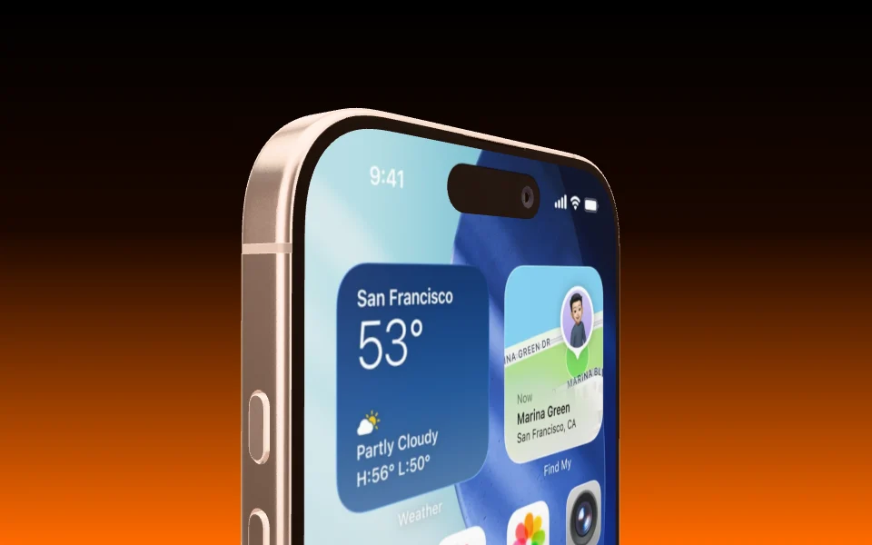 Mockup template with iPhone 17