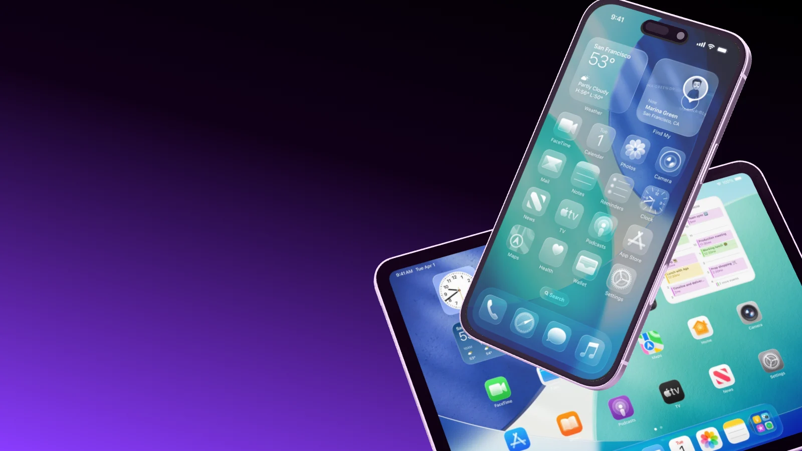 Mockup template with iPhone 16 Plus · iPad Pro 11"