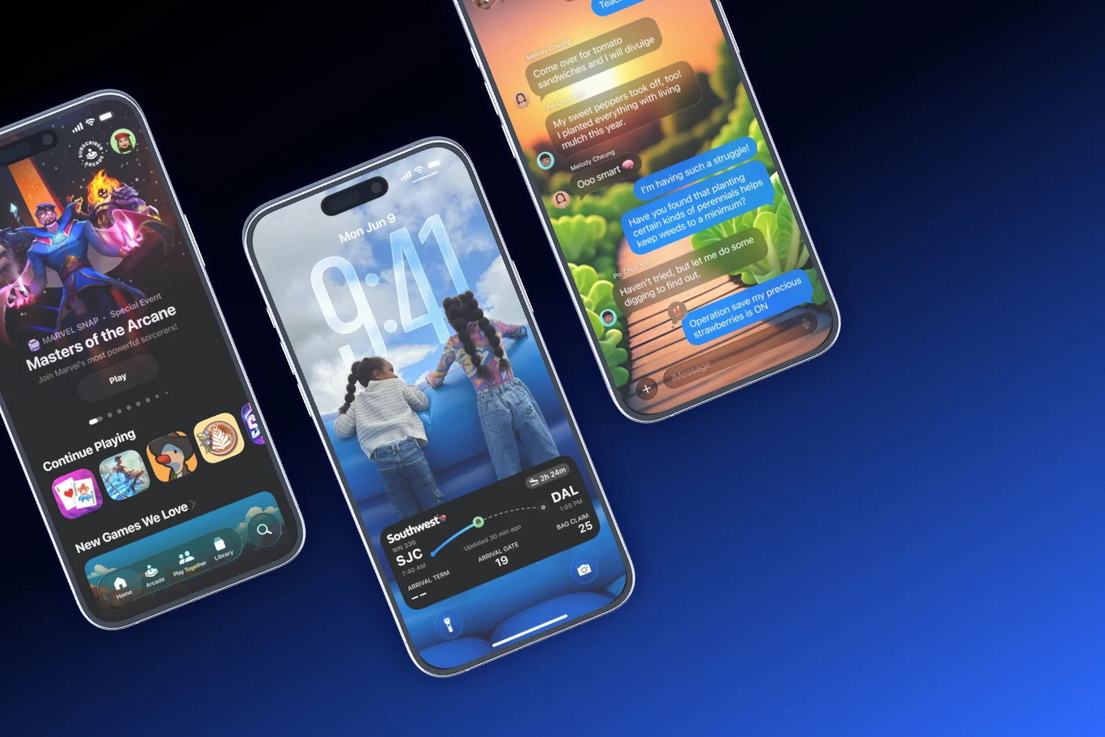 Mockup template with 3 × iPhone 16 Pro Max