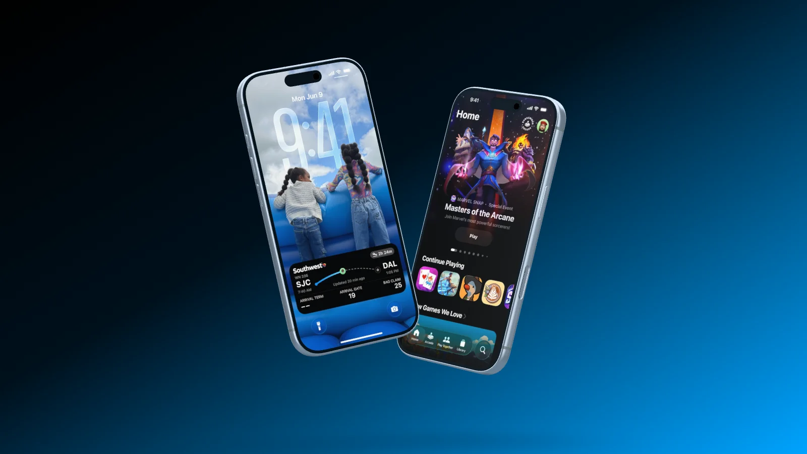 Mockup template with 2 × iPhone 17 Pro