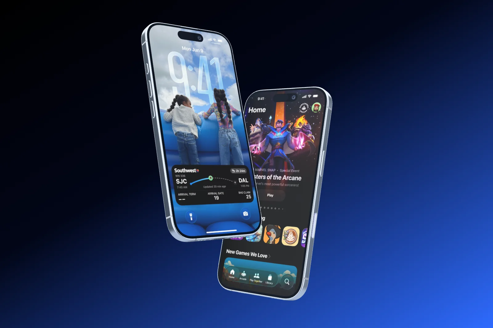 Mockup template with 2 × iPhone 17