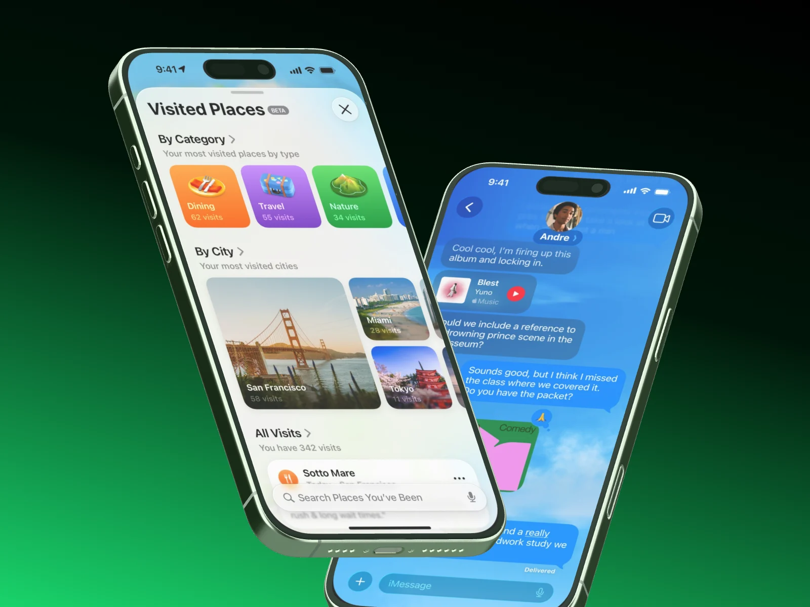 Mockup template with 2 × iPhone 16 Pro Max